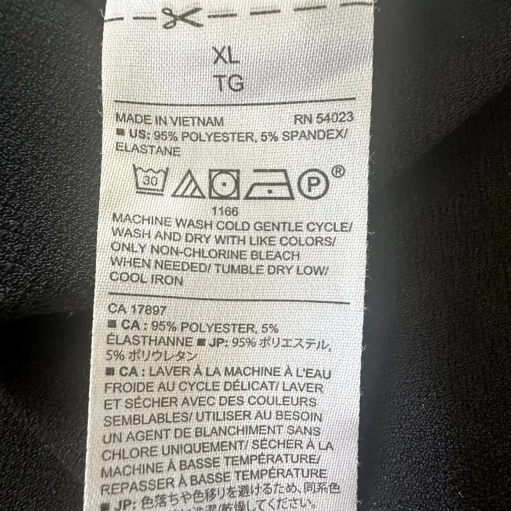 Banana Republic Short Sleeve Top Black Size XL - Picture 4 of 6